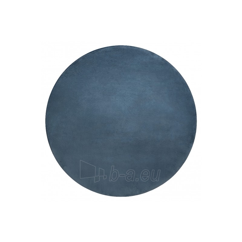Apvalus mėlynas kailio imitacijos kilimas POSH | ratas 100 cm paveikslėlis 3 iš 17