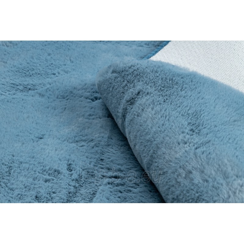 Apvalus mėlynas kailio imitacijos kilimas POSH | ratas 60 cm paveikslėlis 14 iš 17