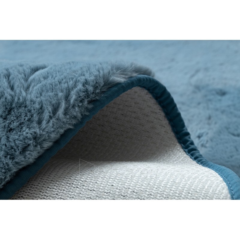Apvalus mėlynas kailio imitacijos kilimas POSH | ratas 80 cm paveikslėlis 11 iš 17