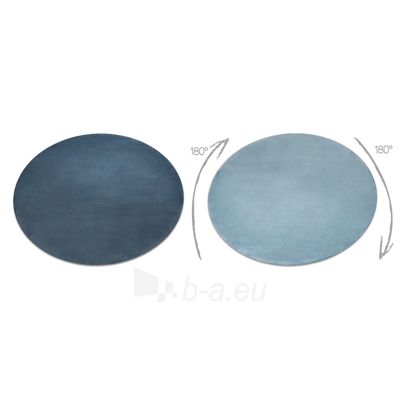 Apvalus mėlynas kailio imitacijos kilimas POSH | ratas 80 cm paveikslėlis 2 iš 17