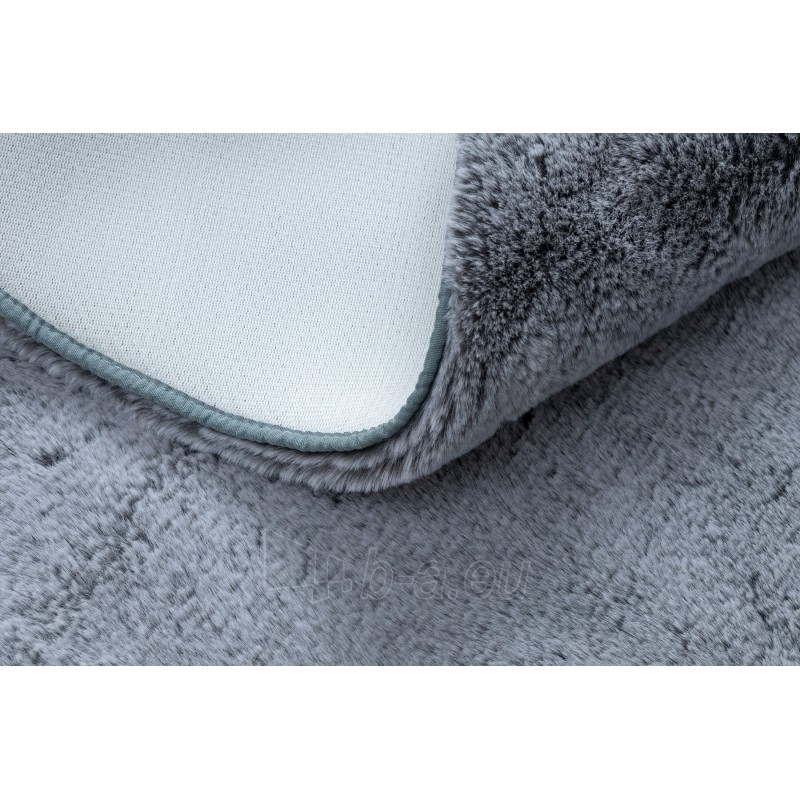 Apvalus pilkas kailio imitacijos kilimas LAPIN | ratas 100 cm paveikslėlis 14 iš 16