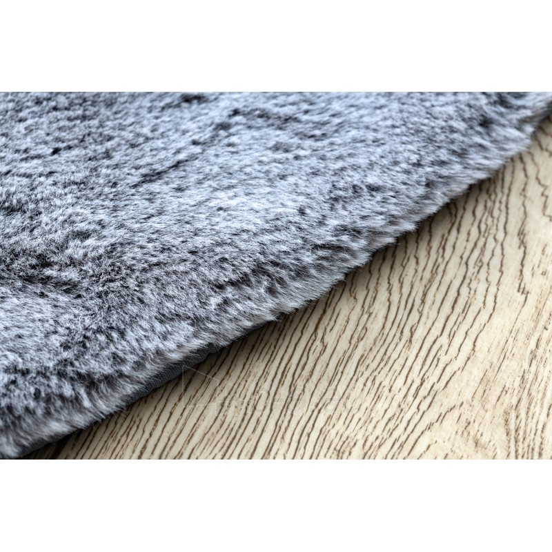 Apvalus pilkas kailio imitacijos kilimas LAPIN | ratas 100 cm paveikslėlis 7 iš 16