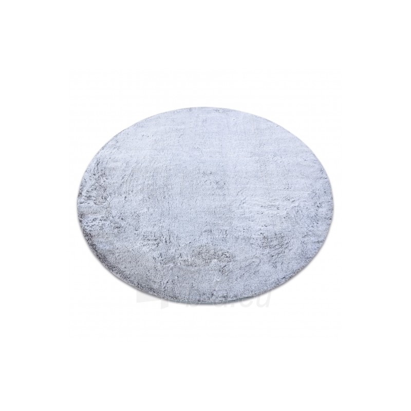 Apvalus pilkas kailio imitacijos kilimas LAPIN | ratas 100 cm paveikslėlis 16 iš 16
