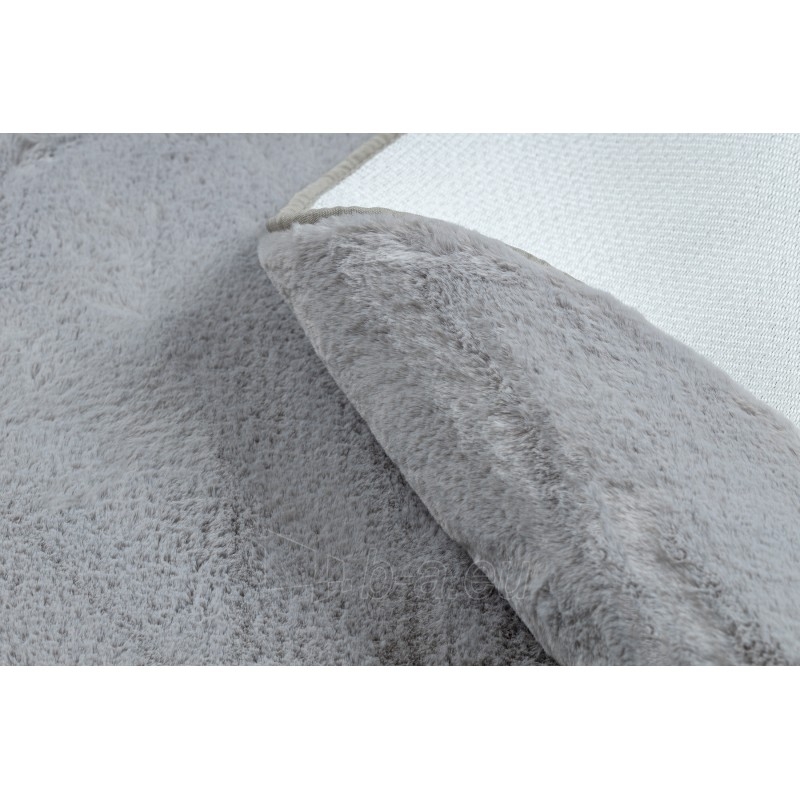 Apvalus pilkas kailio imitacijos kilimas POSH | ratas 60 cm paveikslėlis 14 iš 17