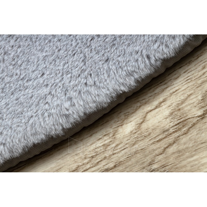 Apvalus pilkas kailio imitacijos kilimas POSH | ratas 60 cm paveikslėlis 9 iš 17