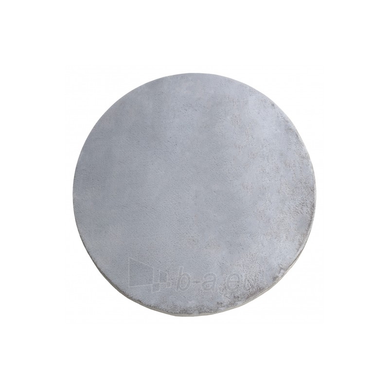 Apvalus pilkas kailio imitacijos kilimas POSH | ratas 60 cm paveikslėlis 3 iš 17