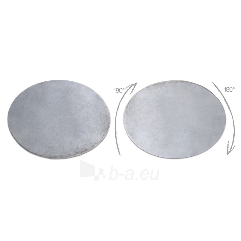 Apvalus pilkas kailio imitacijos kilimas POSH | ratas 60 cm paveikslėlis 2 iš 17