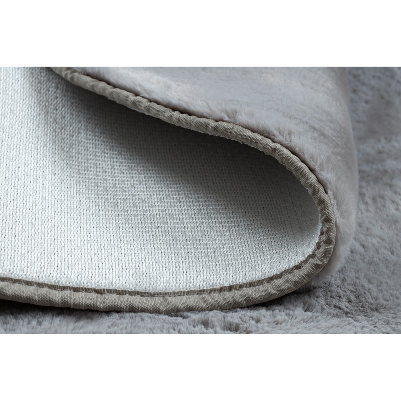 Apvalus pilkas kailio imitacijos kilimas POSH | ratas 80 cm paveikslėlis 12 iš 17