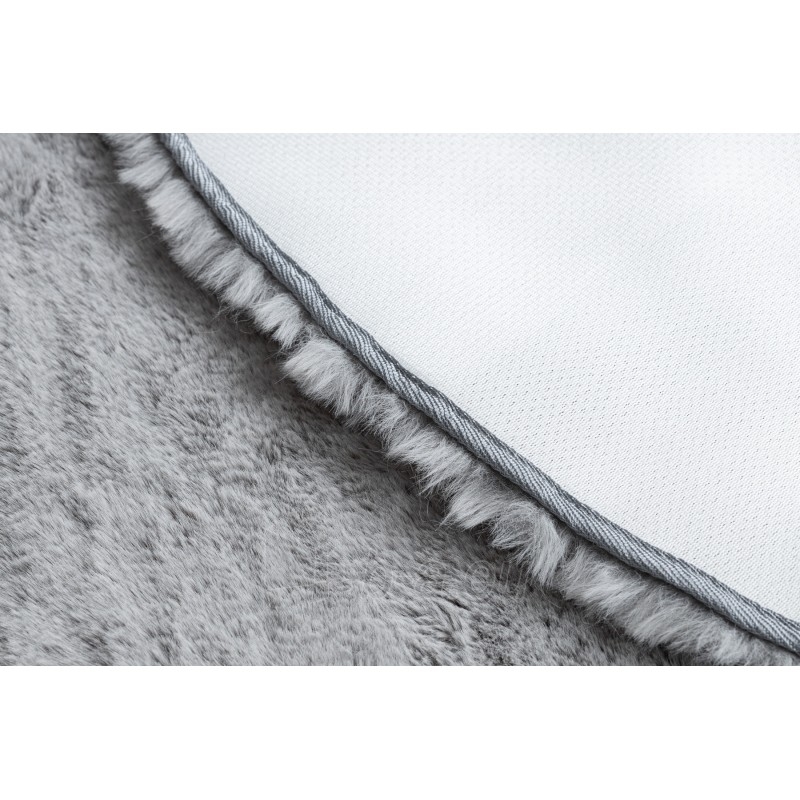 Apvalus pilkas kailio imitacijos kilimas TEDDY | ratas 100 cm paveikslėlis 15 iš 16