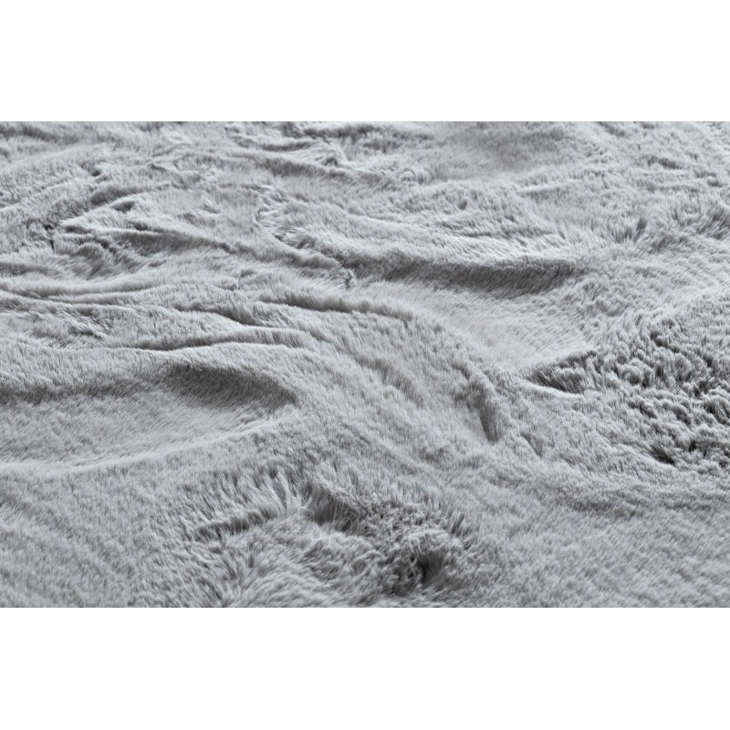 Apvalus pilkas kailio imitacijos kilimas TEDDY | ratas 100 cm paveikslėlis 6 iš 16