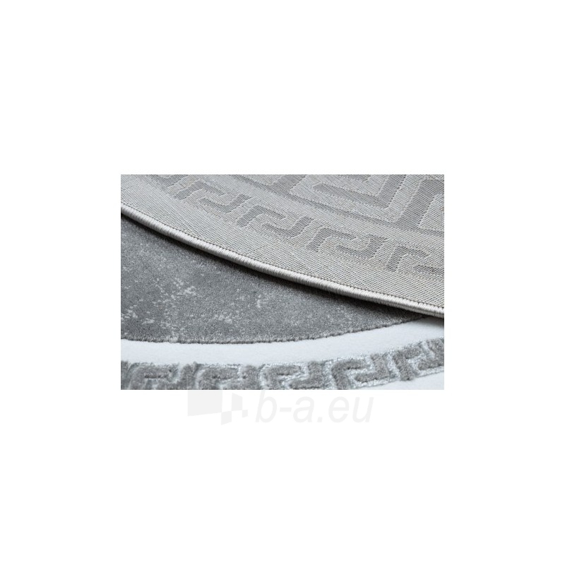 Apvalus pilkas kilimas GLOSS Greek | ratas 200 cm paveikslėlis 3 iš 5