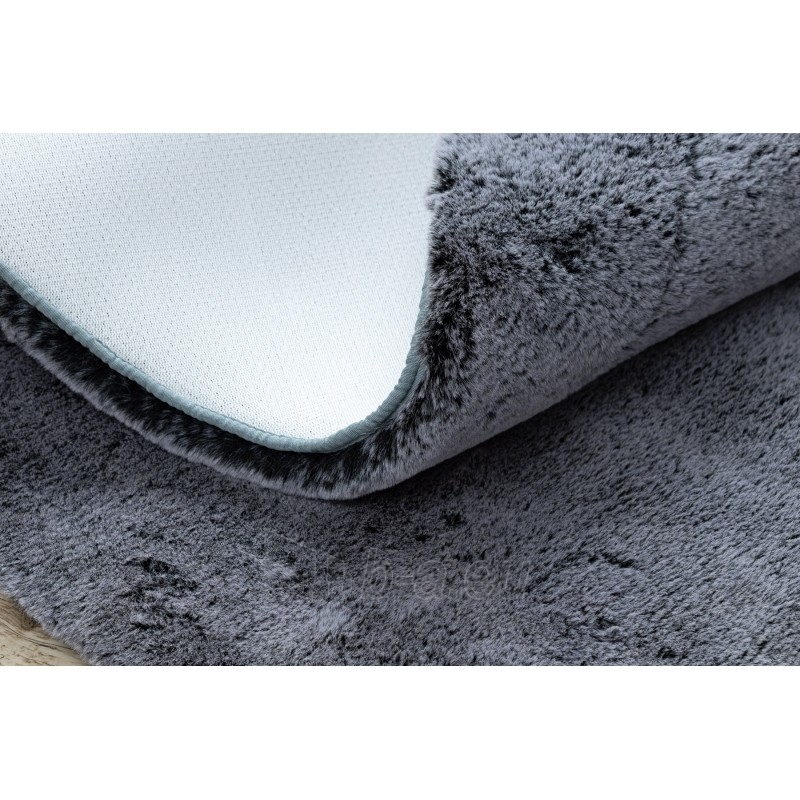 Apvalus pilkos spalvos kailio imitacijos kilimas LAPIN | ratas 100 cm paveikslėlis 14 iš 16