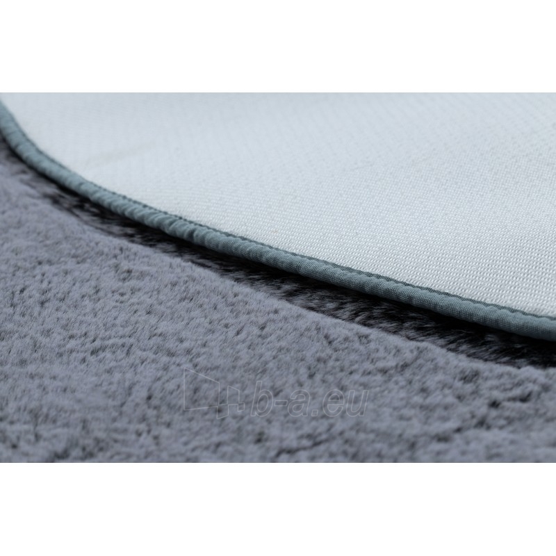 Apvalus pilkos spalvos kailio imitacijos kilimas LAPIN | ratas 100 cm paveikslėlis 11 iš 16