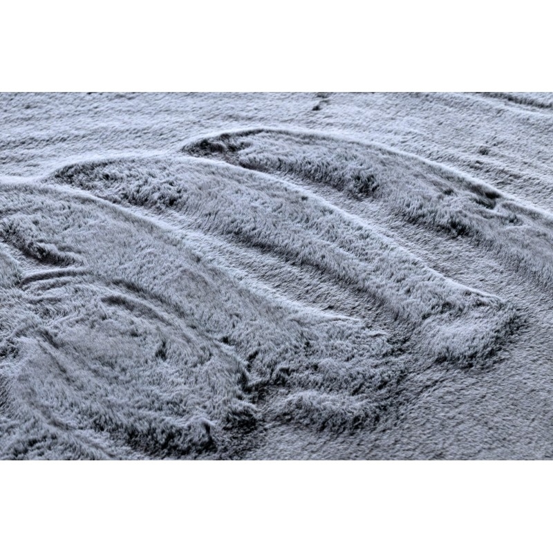 Apvalus pilkos spalvos kailio imitacijos kilimas LAPIN | ratas 100 cm paveikslėlis 6 iš 16