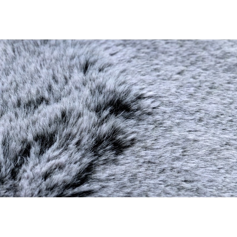 Apvalus pilkos spalvos kailio imitacijos kilimas LAPIN | ratas 100 cm paveikslėlis 5 iš 16