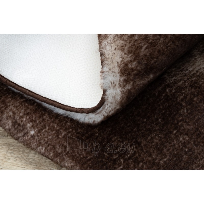 Apvalus rudas kailio imitacijos kilimas LAPIN | ratas 100 cm paveikslėlis 14 iš 16