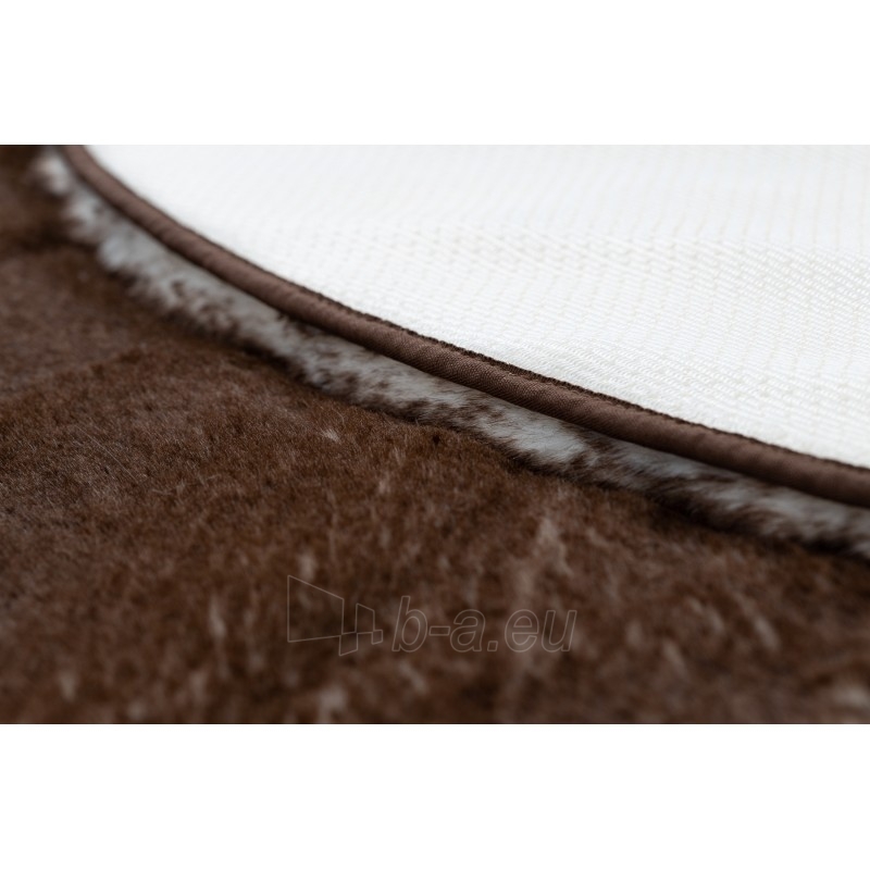 Apvalus rudas kailio imitacijos kilimas LAPIN | ratas 100 cm paveikslėlis 9 iš 16