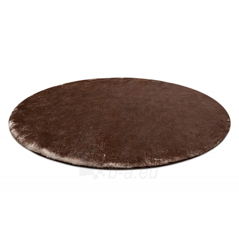 Apvalus rudas kailio imitacijos kilimas LAPIN | ratas 100 cm paveikslėlis 3 iš 16