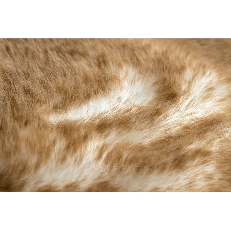Apvalus rusvas kailio imitacijos kilimas LAPIN | ratas 100 cm paveikslėlis 5 iš 16