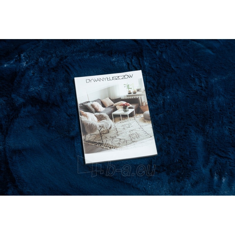 Apvalus tamsiai mėlynas kilimas POSH | ratas 100 cm paveikslėlis 1 iš 17