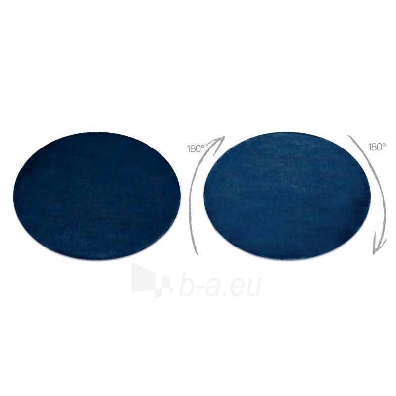 Apvalus tamsiai mėlynas kilimas POSH | ratas 100 cm paveikslėlis 2 iš 17