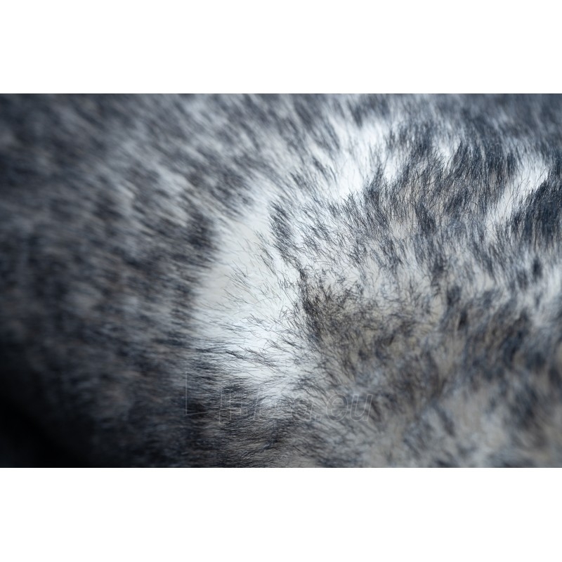 Apvalus tamsiai pilkas kailio imitacijos kilimas LAPIN | ratas 100 cm paveikslėlis 13 iš 16