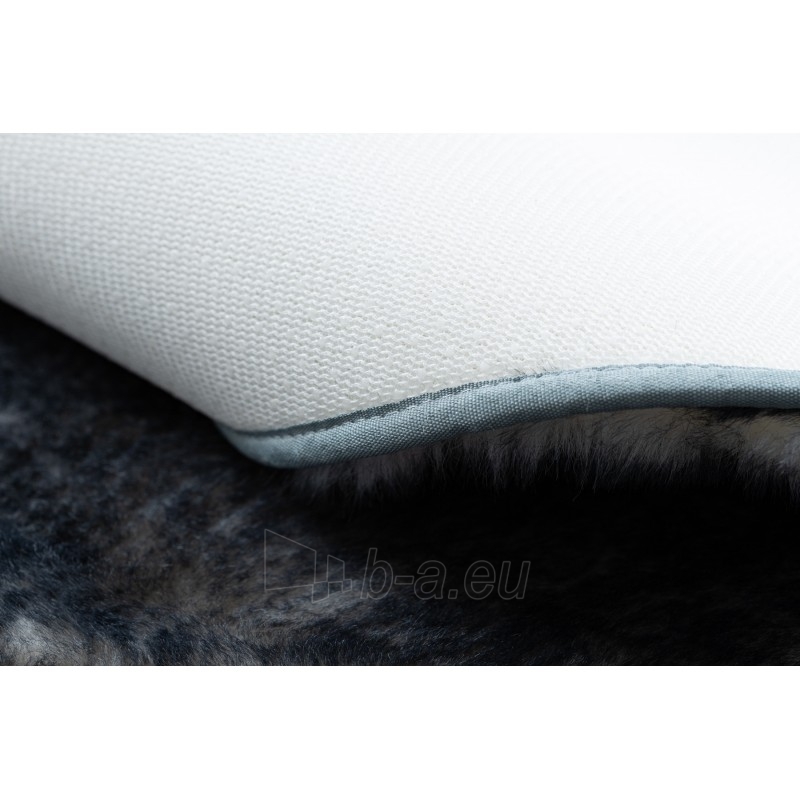 Apvalus tamsiai pilkas kailio imitacijos kilimas LAPIN | ratas 100 cm paveikslėlis 9 iš 16