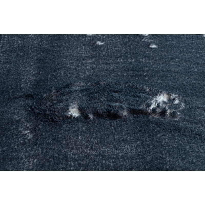 Apvalus tamsiai pilkas kailio imitacijos kilimas LAPIN | ratas 100 cm paveikslėlis 6 iš 16