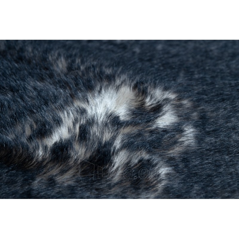 Apvalus tamsiai pilkas kailio imitacijos kilimas LAPIN | ratas 100 cm paveikslėlis 5 iš 16
