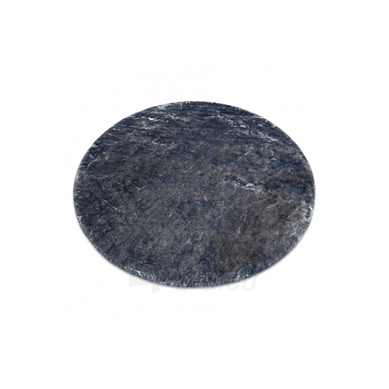 Apvalus tamsiai pilkas kailio imitacijos kilimas LAPIN | ratas 100 cm paveikslėlis 16 iš 16
