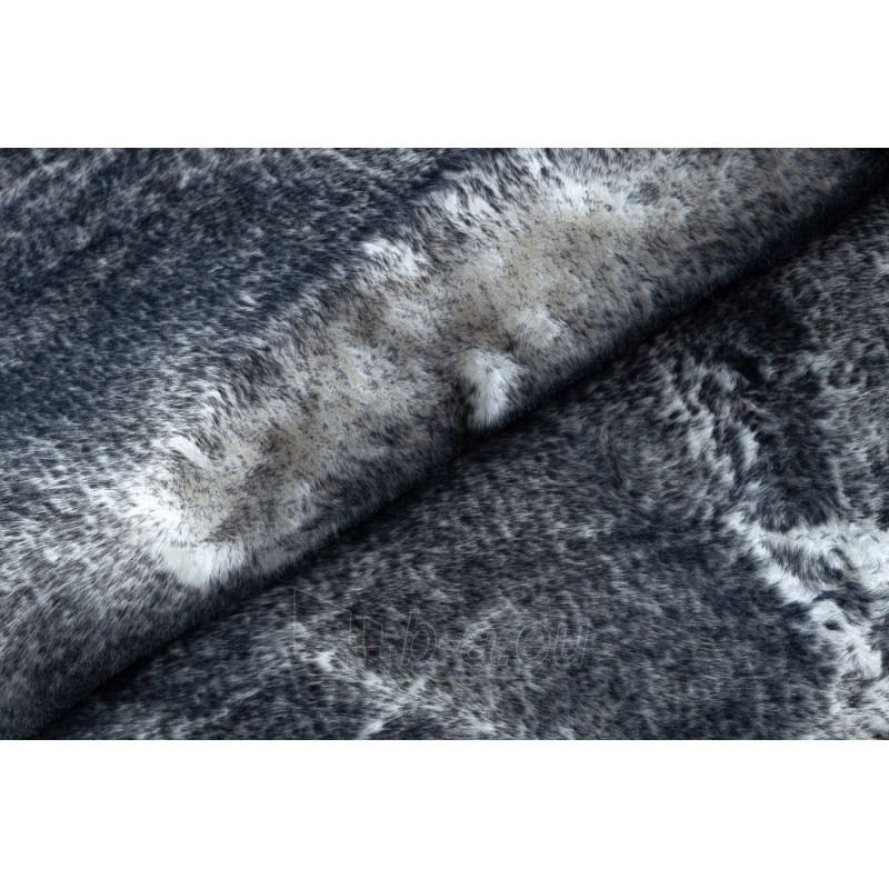 Apvalus tamsiai pilkas kailio imitacijos kilimas LAPIN | ratas 180 cm paveikslėlis 8 iš 16