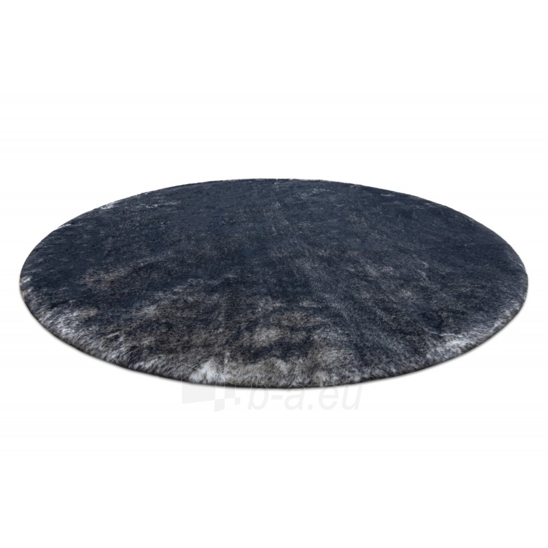 Apvalus tamsiai pilkas kailio imitacijos kilimas LAPIN | ratas 180 cm paveikslėlis 3 iš 16