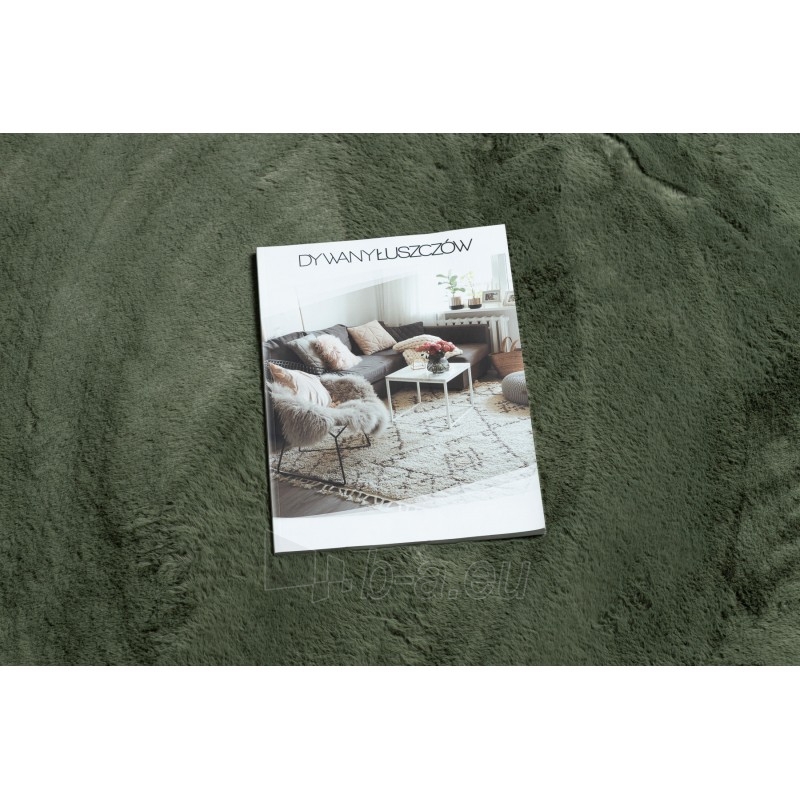 Apvalus žalias kailio imitacijos kilimas POSH | ratas 100 cm paveikslėlis 1 iš 17