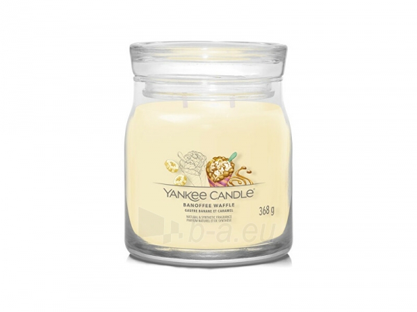 Aromatinė žvakė Yankee Candle Aromatic candle Signature glass medium Banoffee Waffle 368 g paveikslėlis 1 iš 1