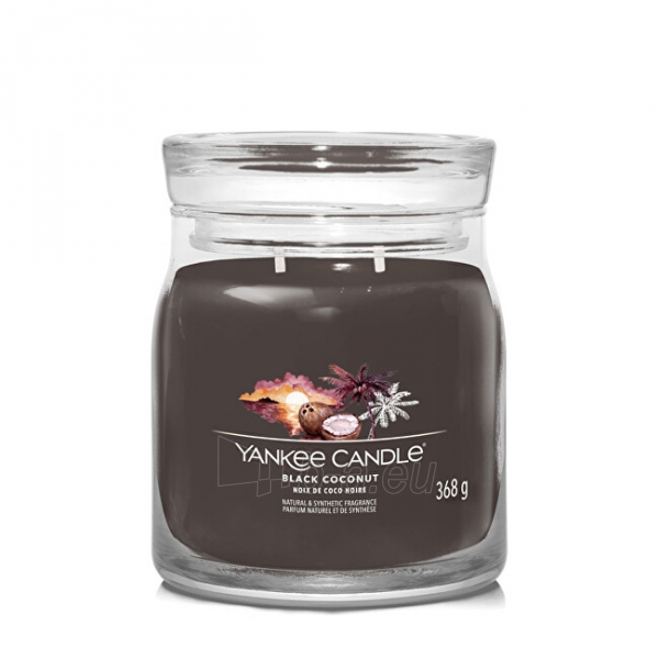 Aromatinė žvakė Yankee Candle Aromatic candle Signature glass medium Black Coconut 368 g paveikslėlis 1 iš 1