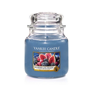 Aromatinė žvakė Yankee Classic Small Mulberry & Fig Delight 104 g paveikslėlis 1 iš 1