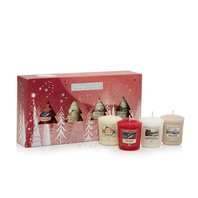 Aromatinės žvakė Yankee Candle Christmas gift set of 4 votive candles paveikslėlis 1 iš 3