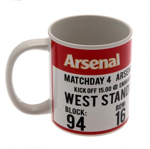 Arsenal F.C. puodelis (Baltas su logotipu) paveikslėlis 6 iš 7