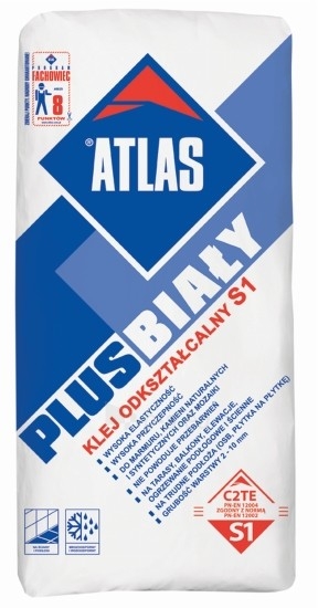 Adhesives for tiles ATLAS PLUS white, 25 kg, paveikslėlis 1 iš 1