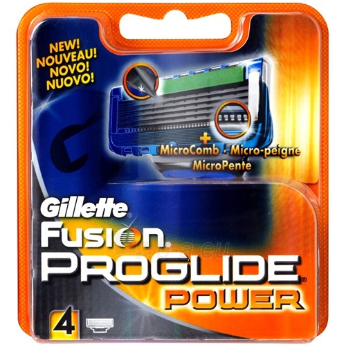 Atsarginės galvutės Gillette Gillette Fusion ProGlide Power 4 vnt paveikslėlis 1 iš 2