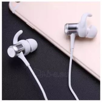 Ausinės QCY M1c Magnetic Bluetooth Earphones white (QCY-M1c) paveikslėlis 4 iš 4