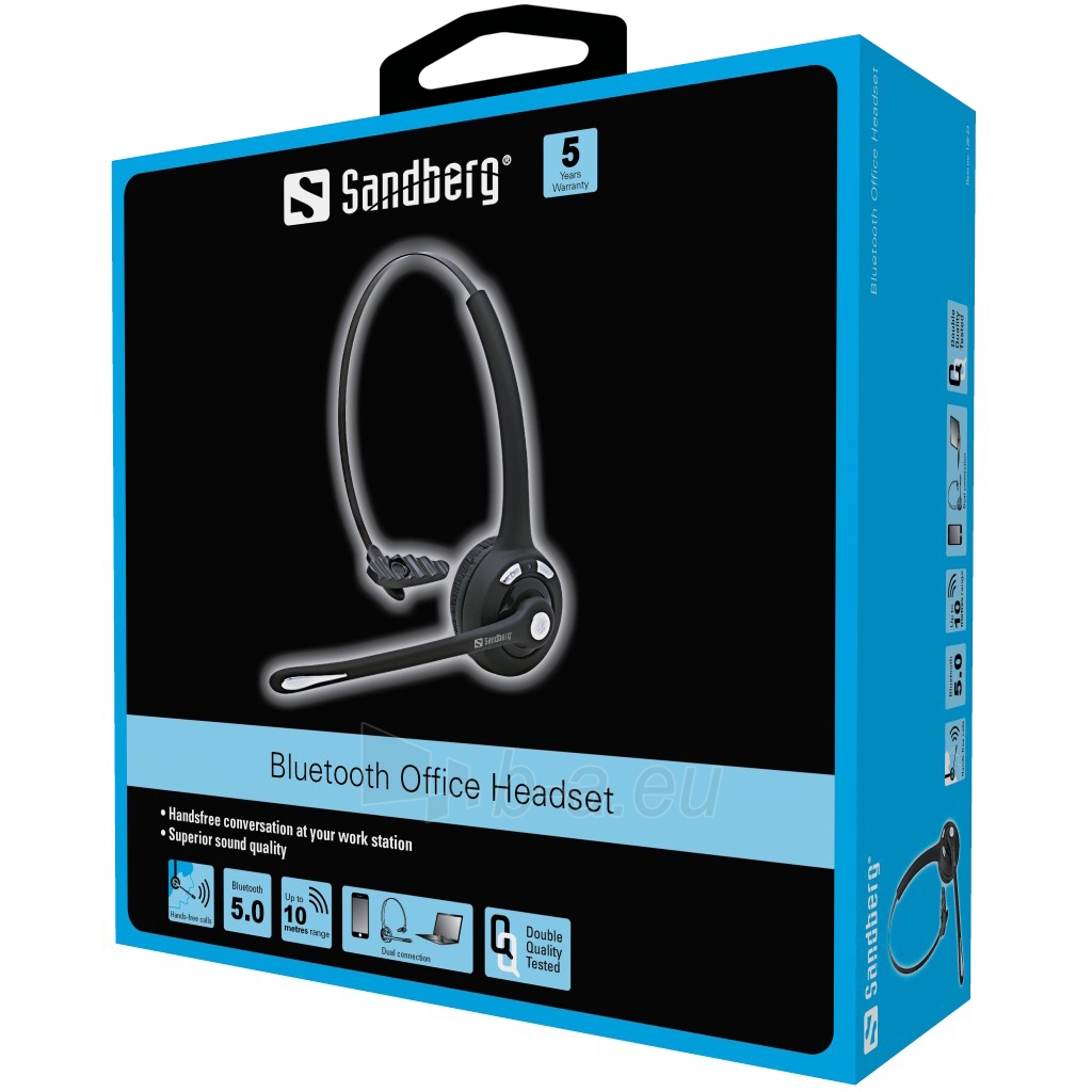 Ausinės Sandberg 126-23 Bluetooth Office Headset paveikslėlis 5 iš 5