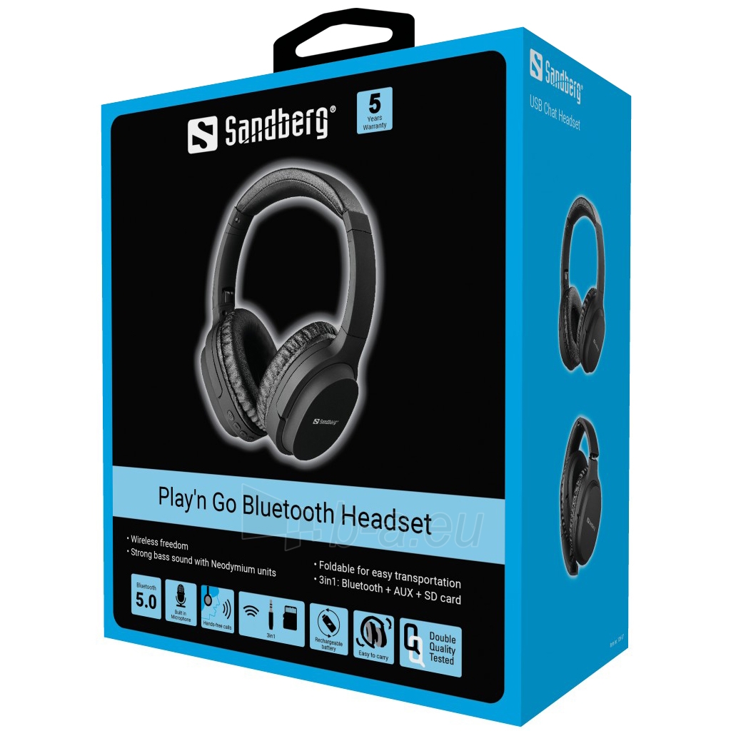 Ausinės Sandberg 126-37 Playn Go Bluetooth Headset paveikslėlis 3 iš 3