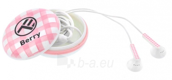Ausinės Tellur In-Ear Headset Berry, Carrying Case pink paveikslėlis 2 iš 6
