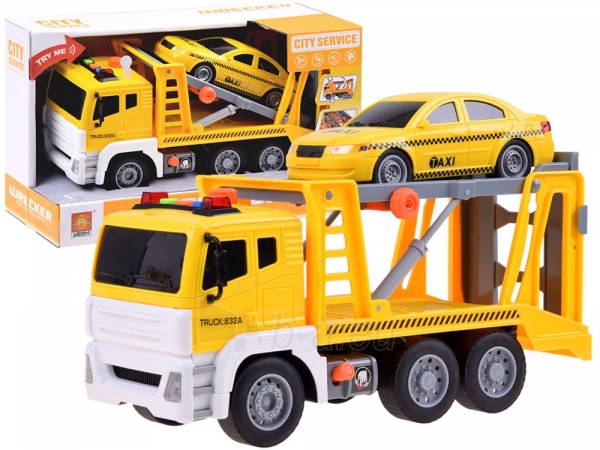 Automobilis Big Truck, tow truck + toy car, light sound ZA3222 paveikslėlis 1 iš 1