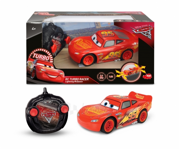 Automobilis Žaibas Makvynas 3 | Turbo Racer Lightning McQueen | Dickie paveikslėlis 4 iš 5