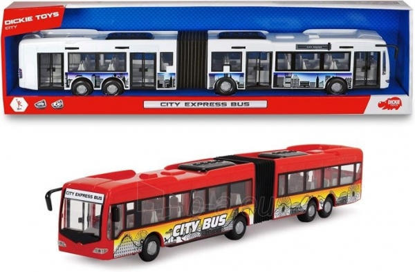 Automobiliukas Dickie 203748001 City Express Highly Detailed Bus Toy paveikslėlis 2 iš 6