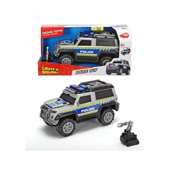 Automobiliukas Dickie Toys 203306003 Police SUV Toy car paveikslėlis 1 iš 6