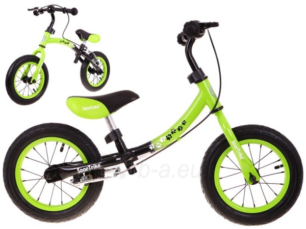 Balansinis dviratis BOOMERANG, 10-12“, žalias paveikslėlis 1 iš 11
