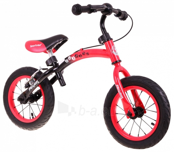 Balansinis dviratis SporTrike Boomerang 10-12, raudonas paveikslėlis 7 iš 11